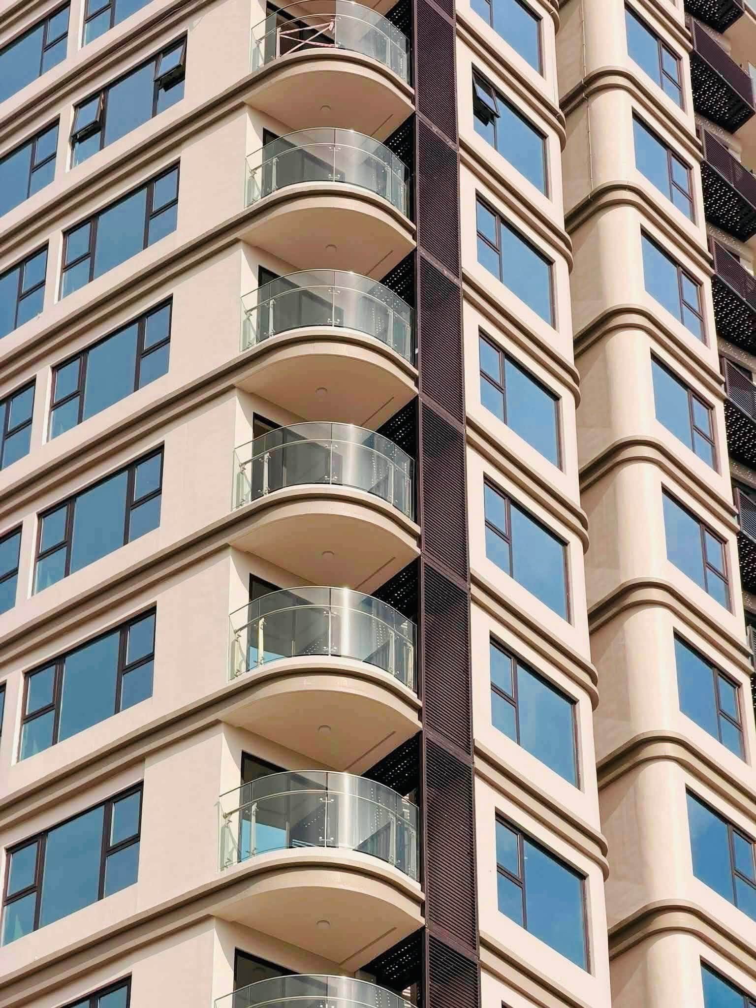 Kiến trúc mặt tiền tòa tháp căn hộ The 9 Stellars Sơn Kim Land