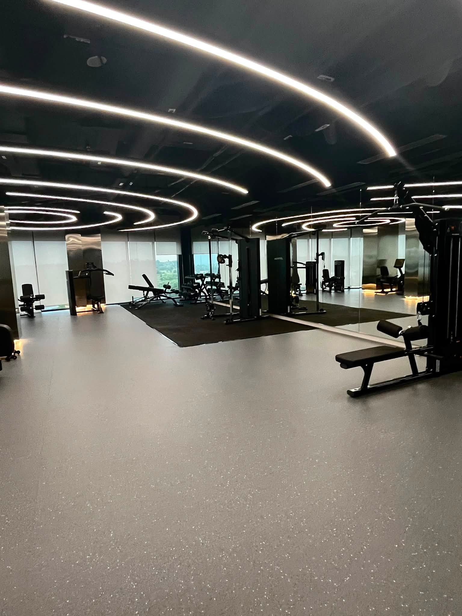Phòng Gym hiện đại trang bị máy tập cao cấp The 9 Stellars